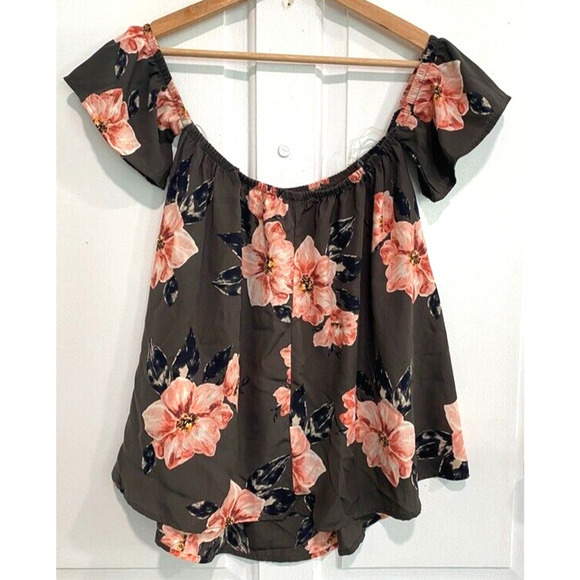 Hyped Unicorn -Made USA Floral sexy off shoulder floral top women's size small - Picture 3 of 6